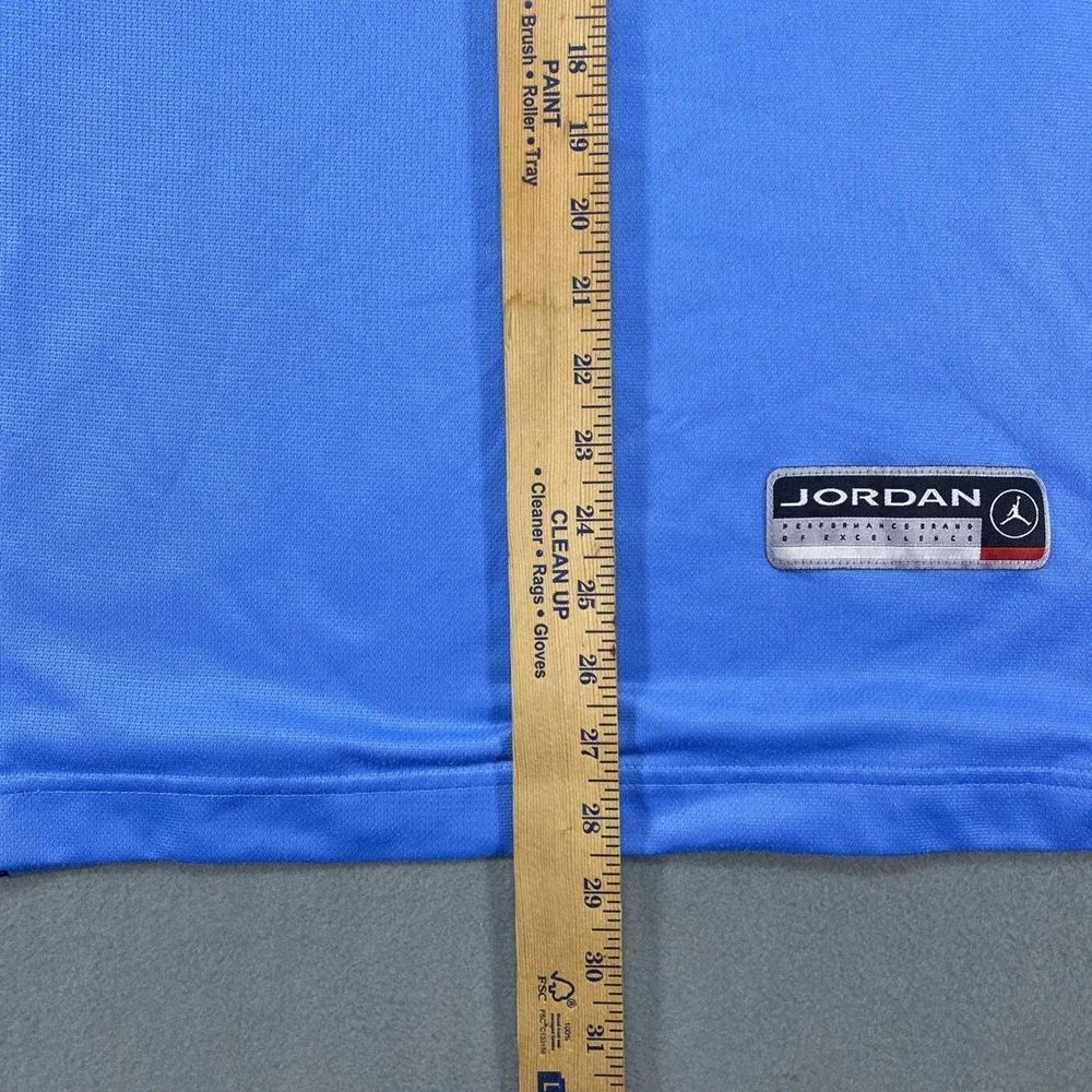 Vintage Jordan UNC Tarheels Mens Medium /4 Zip Warm Up Shooting Shirt Basketball